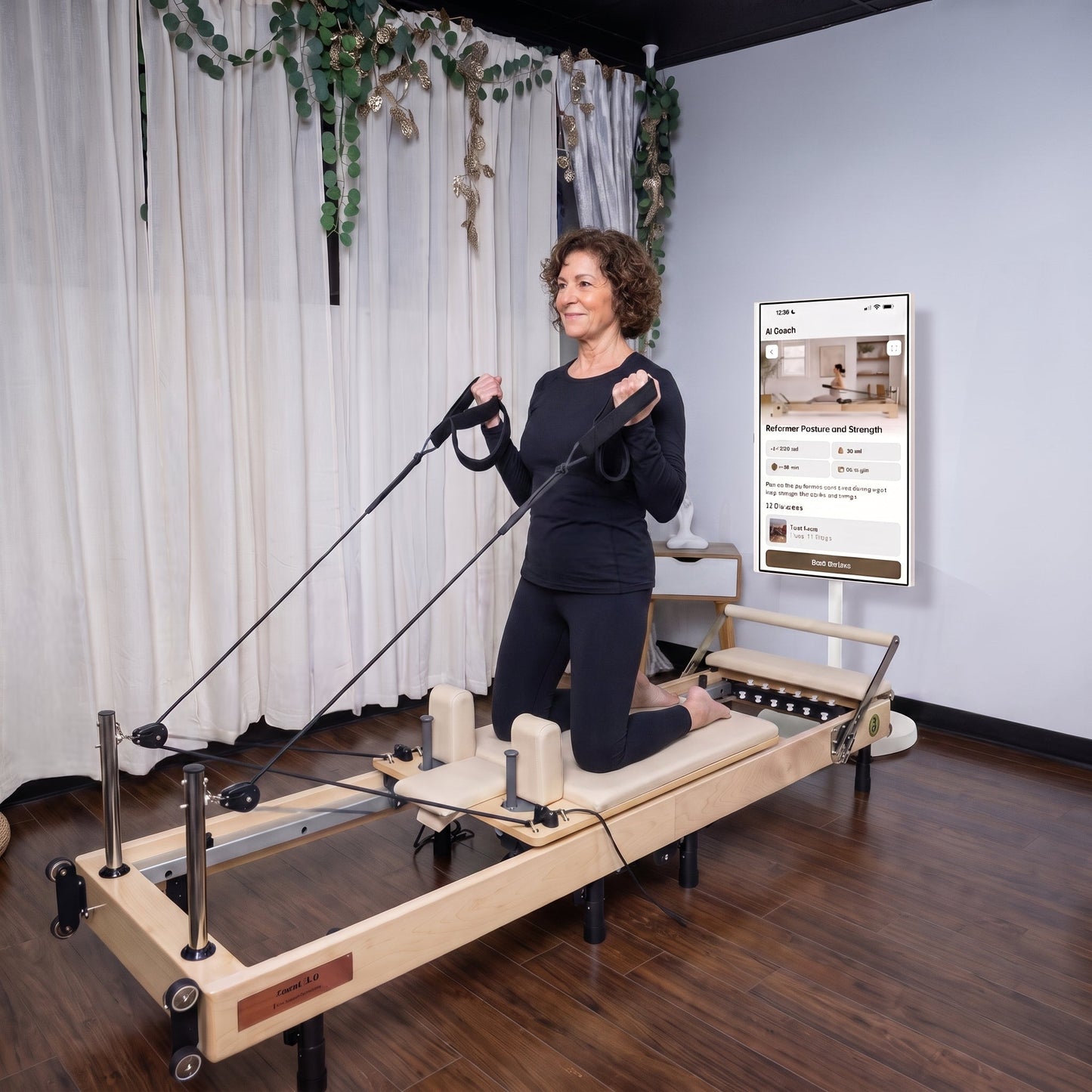 With Large Smart Screen - Janet Elite 2.0 – Foldable Pilates Reformer - RE015