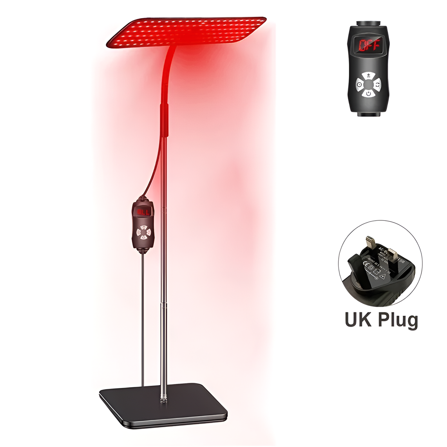 660nm 850nm LED Light Panel with Stand – 126 LEDs, Red & Near-Infrared Light for Home Wellness and Personal Care