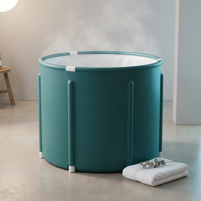 Portable Foldable Bathtub for Adults – Large Capacity Plastic Soaking Tub, Space-Saving Freestanding Bath Bucket