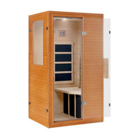 Infrared Sauna Home Sauna, Indoor Far Infrared Saunas for Home, 1 Person Canadian Hemlock Wooden Spa Room, 950W, Customized