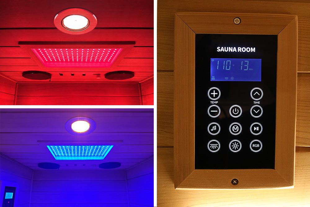 909MX Mini 1 Person Infrared Sauna 3 Sides Large glass panels