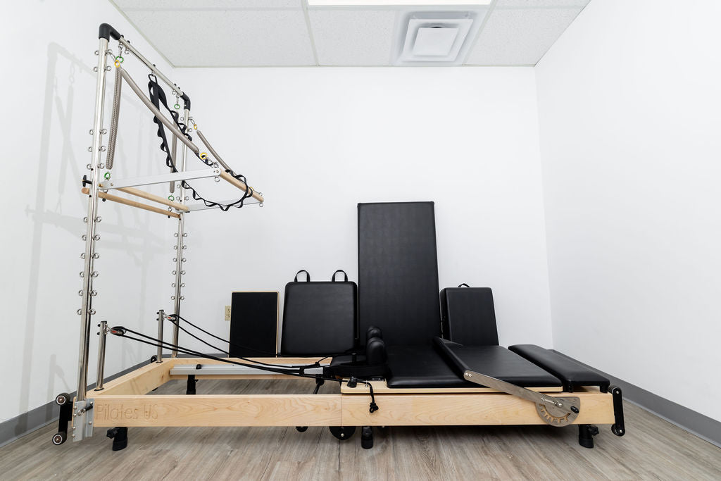 Janet Elite Plus Foldable Pilates Reformer – Studio Grade Luxury Maple Wood Home Pilates Machine - RE016