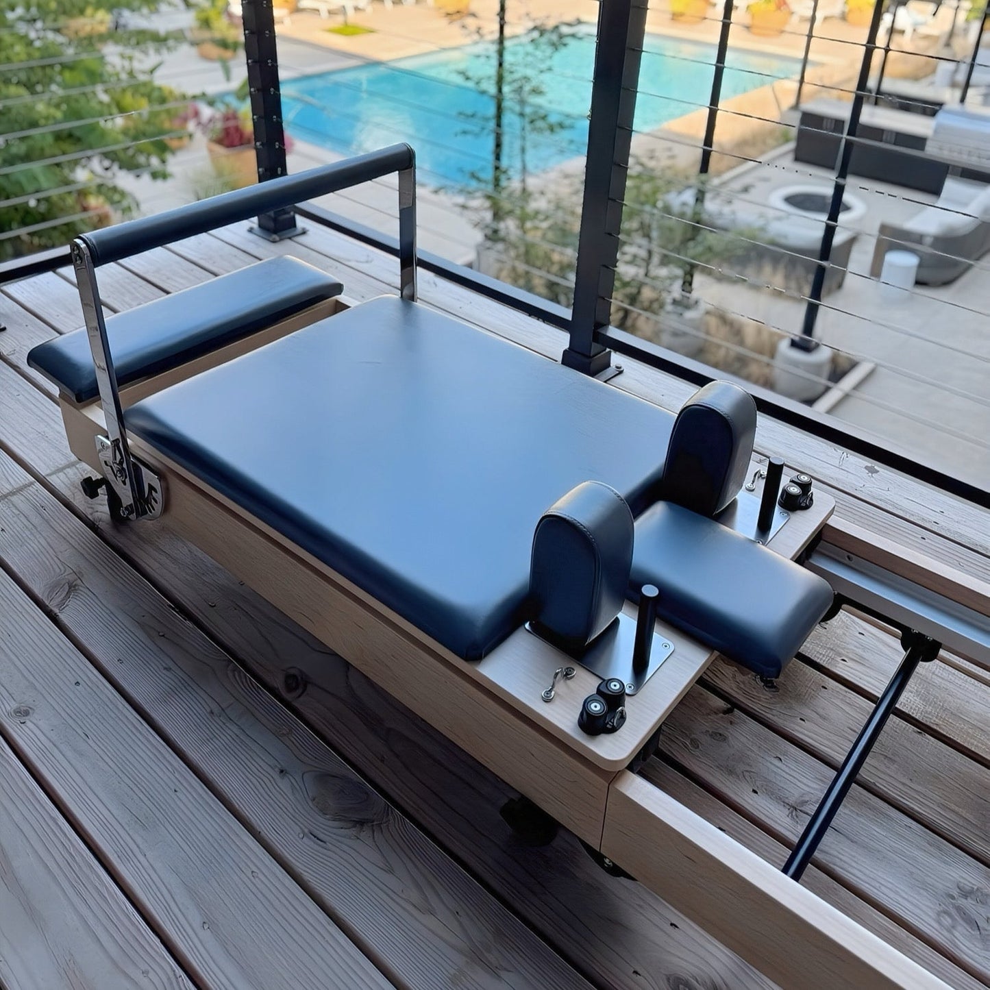 Janet Elite Plus Foldable Pilates Reformer – Studio Grade Luxury Maple Wood Home Pilates Machine - RE016