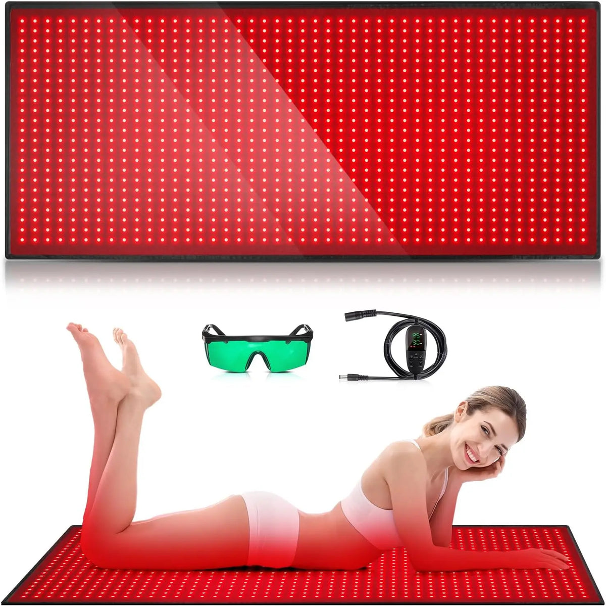 Red Light Therapy Mat - 1280 LEDs Full Body Blanket 660nm 850nm