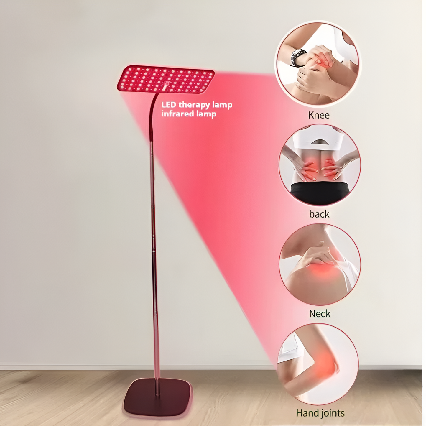 660nm 850nm LED Light Panel with Stand – 126 LEDs, Red & Near-Infrared Light for Home Wellness and Personal Care