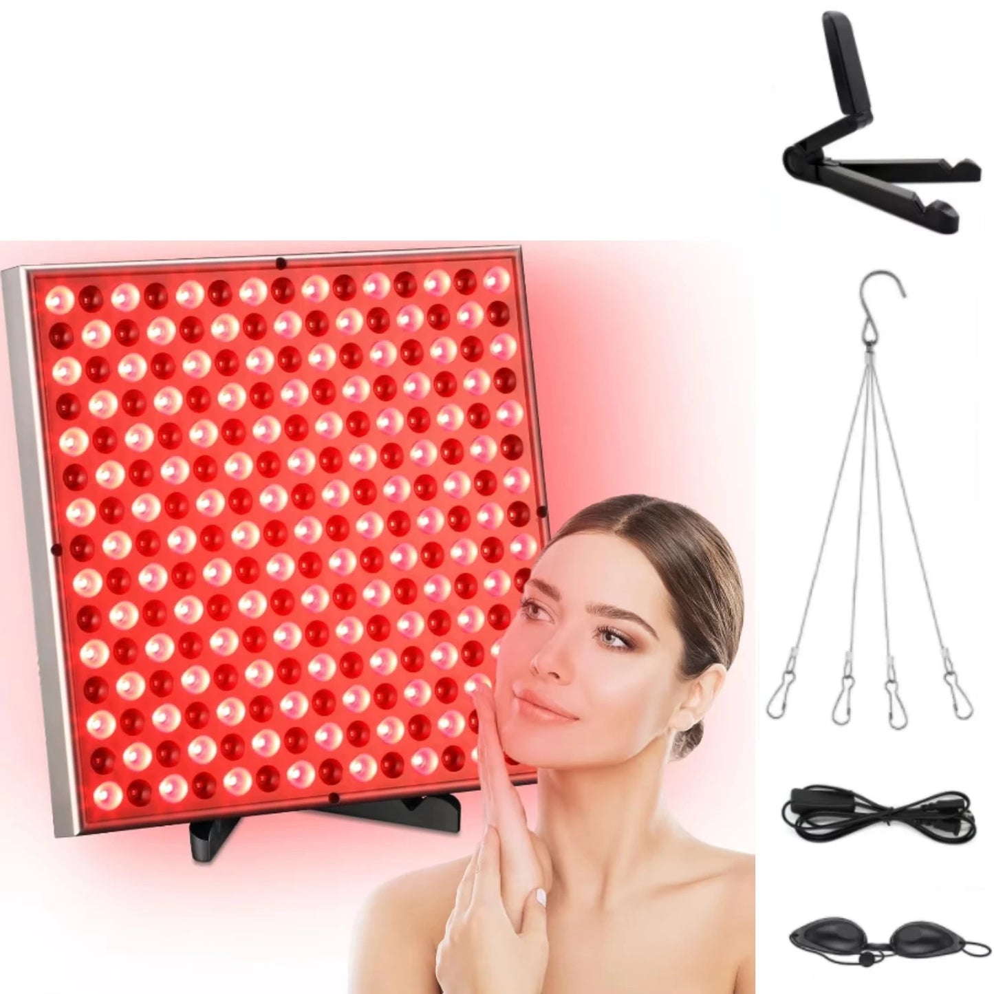 LED Red Light Therapy Panel Lamp for Facial anti Aging Skin Care Beauty for Body Pain Relief 225 LED Light Physical Therapy