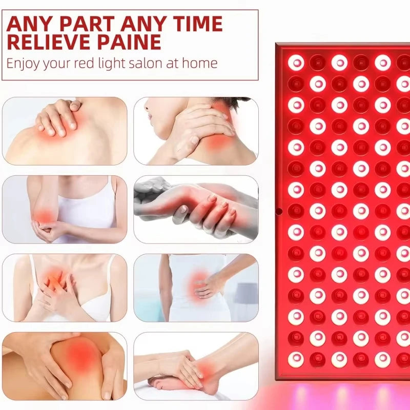 LED Red Light Therapy Panel Lamp for Facial anti Aging Skin Care Beauty for Body Pain Relief 225 LED Light Physical Therapy