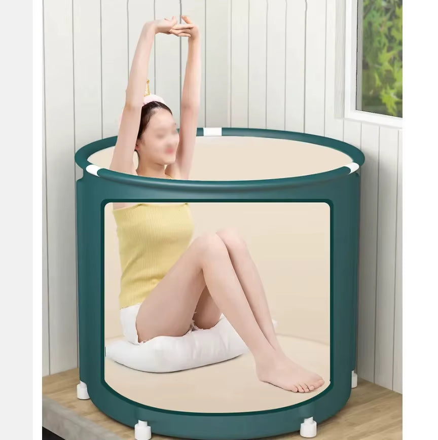 Portable Foldable Bathtub Bucket Large Capacity Bathroom Ice Bath Winter Shower Bathtub Free Installation Adults Baby Swiming