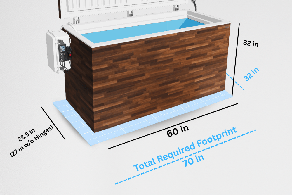 Fire Cold Plunge All-In-One Residential Ice Bath Tub with Built-In Cooling, Filtration, and Ozone System