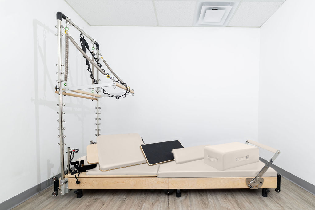Janet Elite Plus Foldable Pilates Reformer – Studio Grade Luxury Maple Wood Home Pilates Machine - RE016
